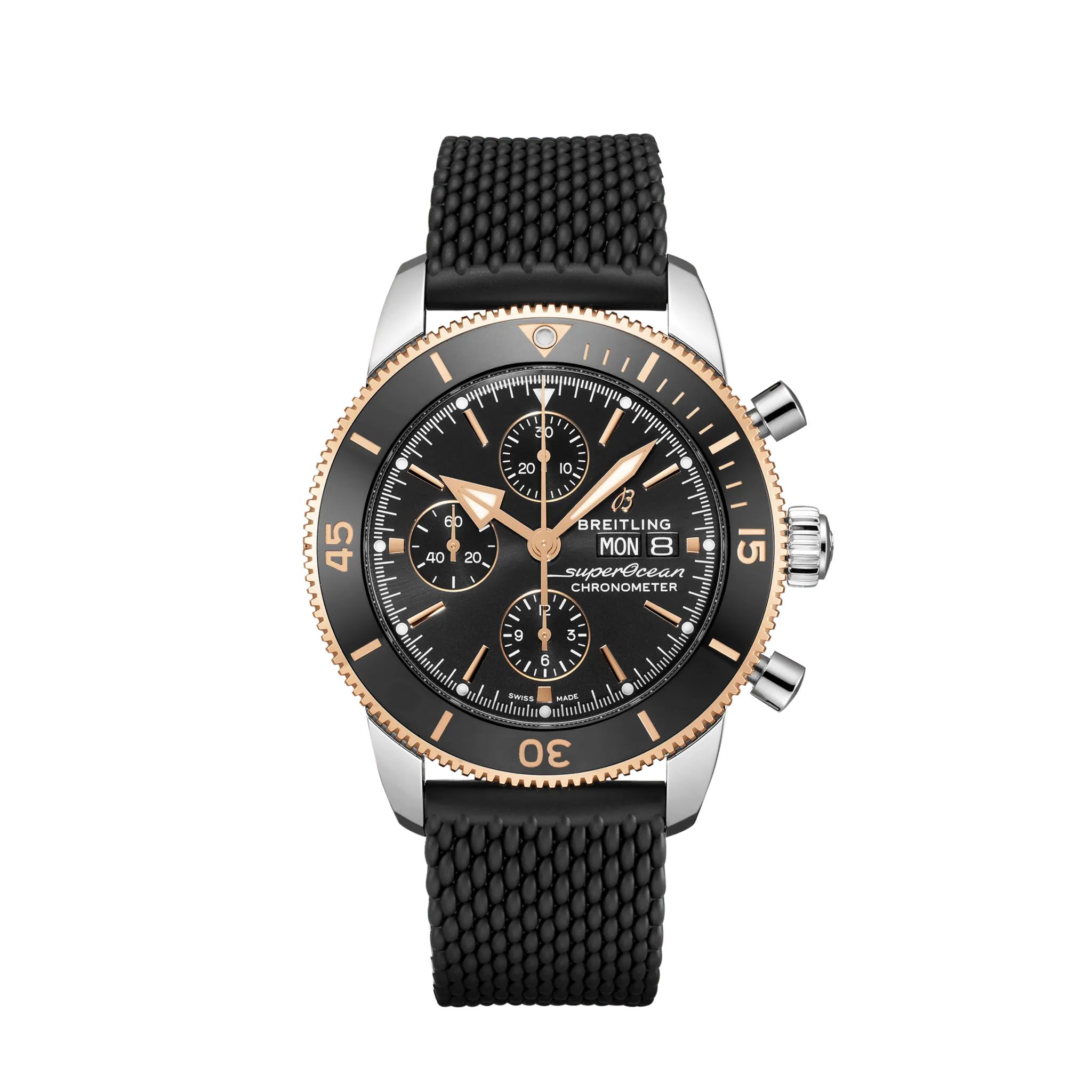 Breitling Superocean Heritage Chronograph 44 Stainless Steel & 18K Rose Gold Men's Watch - Premium Luxury Product