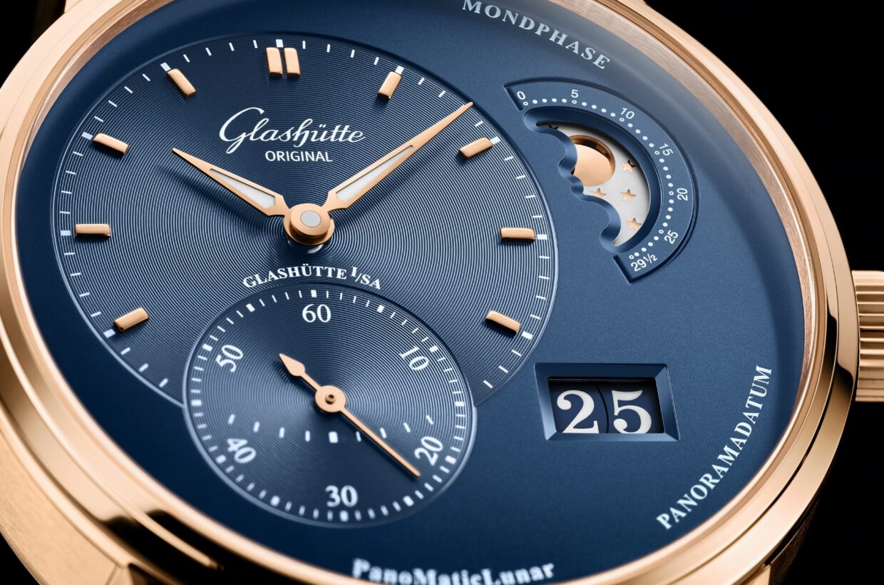 Glashutte Original Pano Matic Lunar Red Gold Men's Watch - Premium Luxury Product