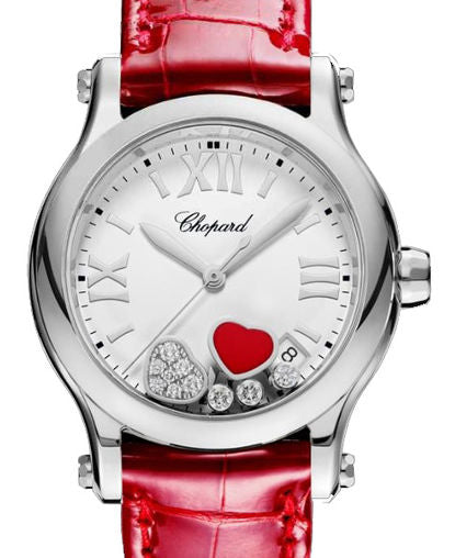 Chopard Happy Sport Stainlees steel & Diamonds Ladies Watch - Premium Luxury Product