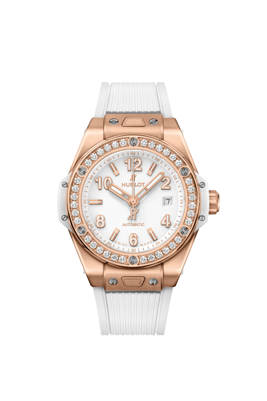 Hublot Big Bang 33mm One Click 18K King Gold White Diamonds Watch - Premium Luxury Product