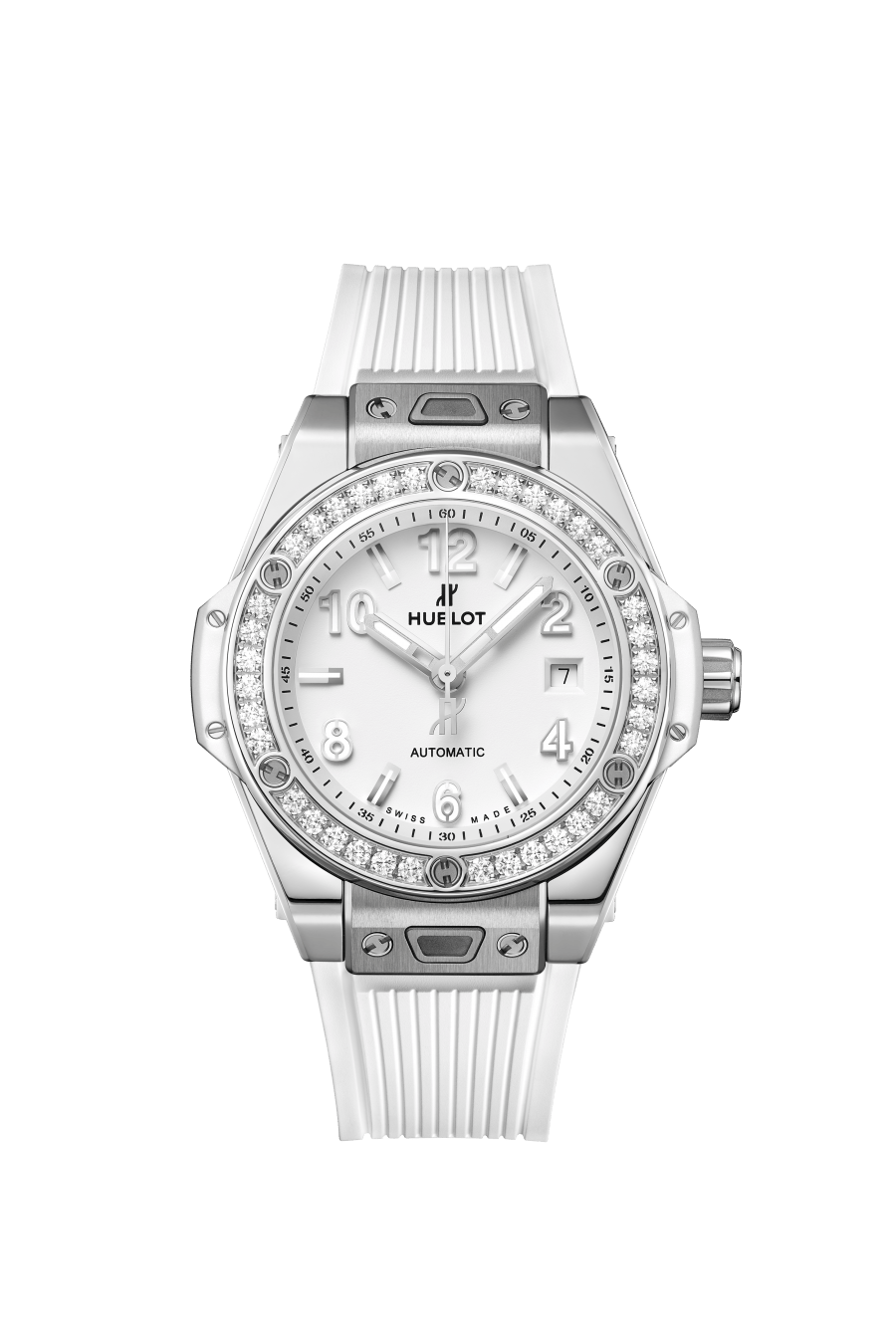 Hublot Big Bang 33mm One Click Steel White Pave Watch - Premium Luxury Product