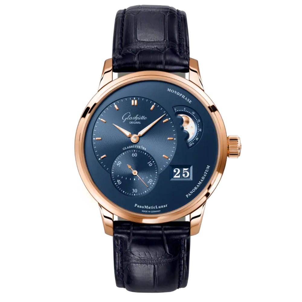 Glashutte Original Pano Matic Lunar Red Gold Men's Watch - Premium Luxury Product