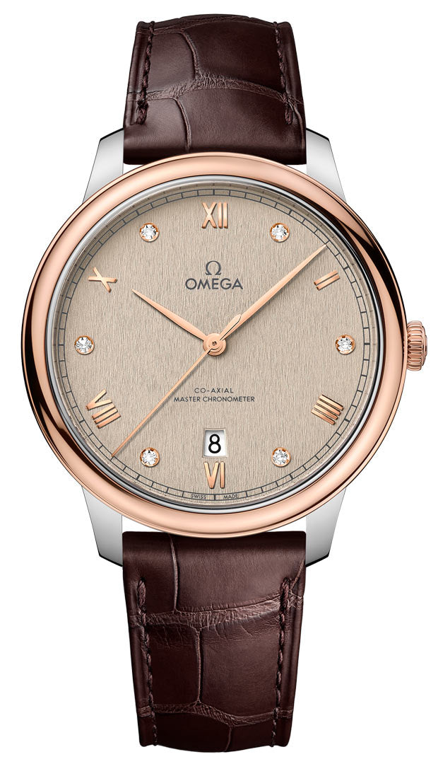 Omega De ville Prestige Stainless steel & 18K Sedna™ Gold Men's Watch - Premium Luxury Product