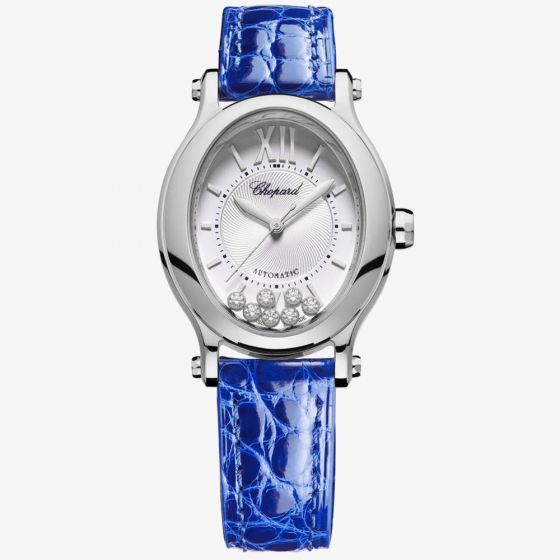 Chopard Happy Sport Oval Stainless Steel & Diamonds Ladies Watch - Premium Luxury Product