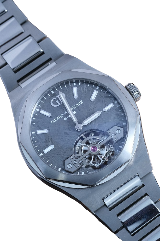 Girard Perregaux Laureato Tourbillon Meteorite Stainless steel Men's Watch - Premium Luxury Product