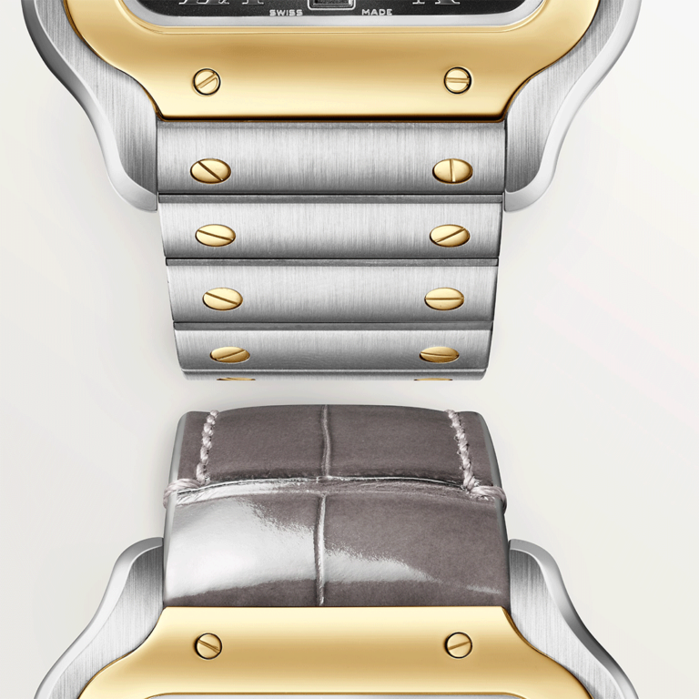 Cartier Santos de Cartier Stainless Steel & 18K Yellow Gold Men's Watch - Premium Luxury Product