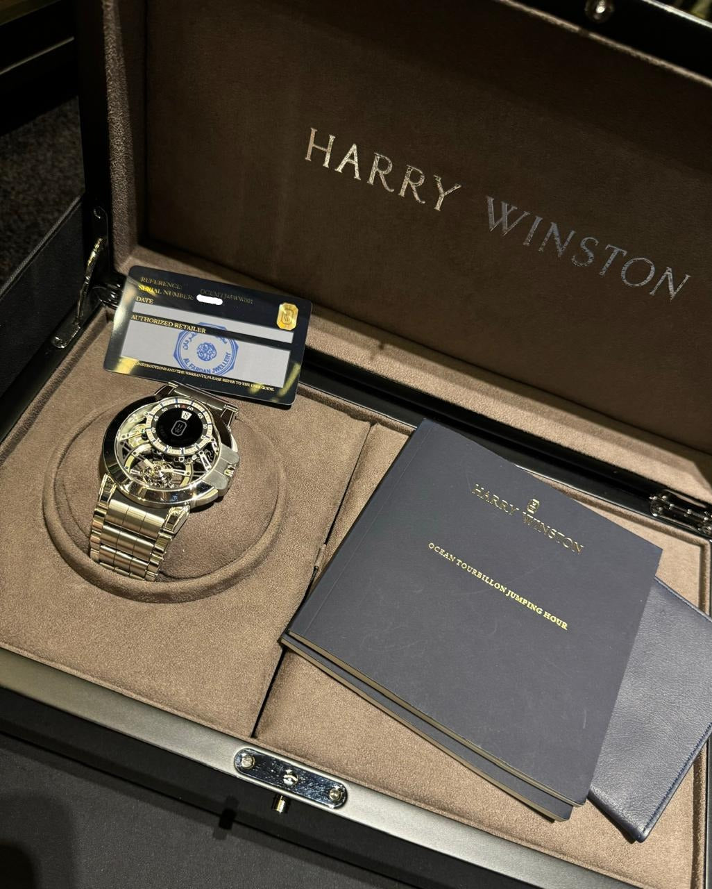 Harry Winston Ocean Tourbillon Jumping Hour White Gold Men's Watch