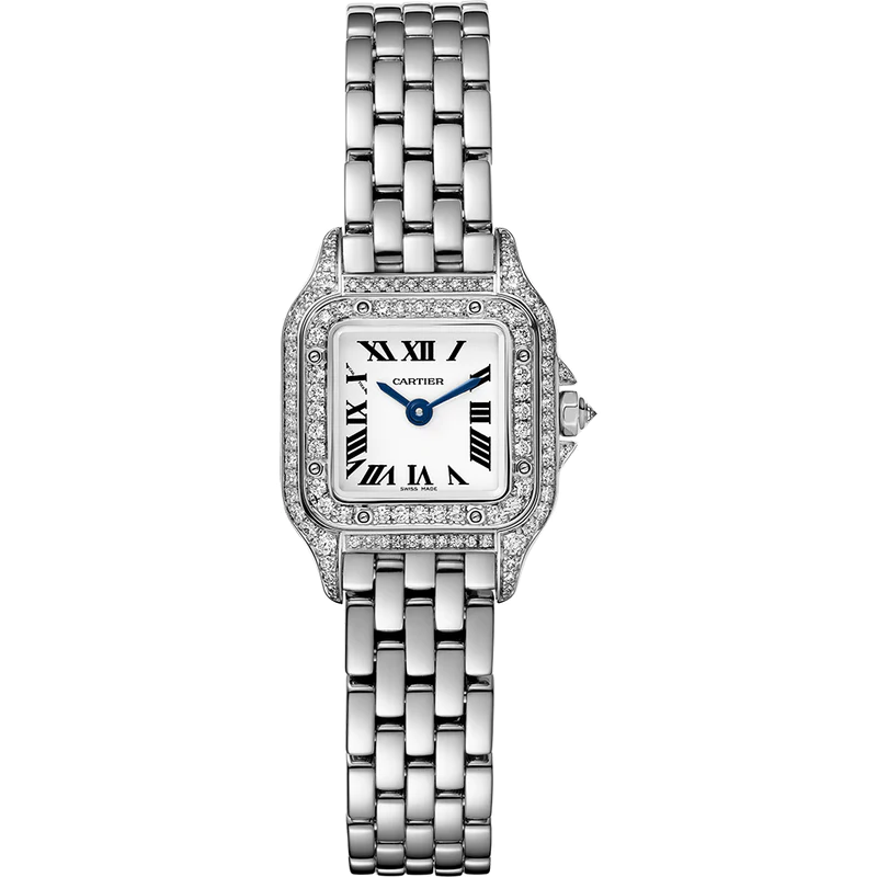 Cartier Panthere de Cartier Rhodiumized White Gold & Diamonds Lady's Watch - Premium Luxury Product