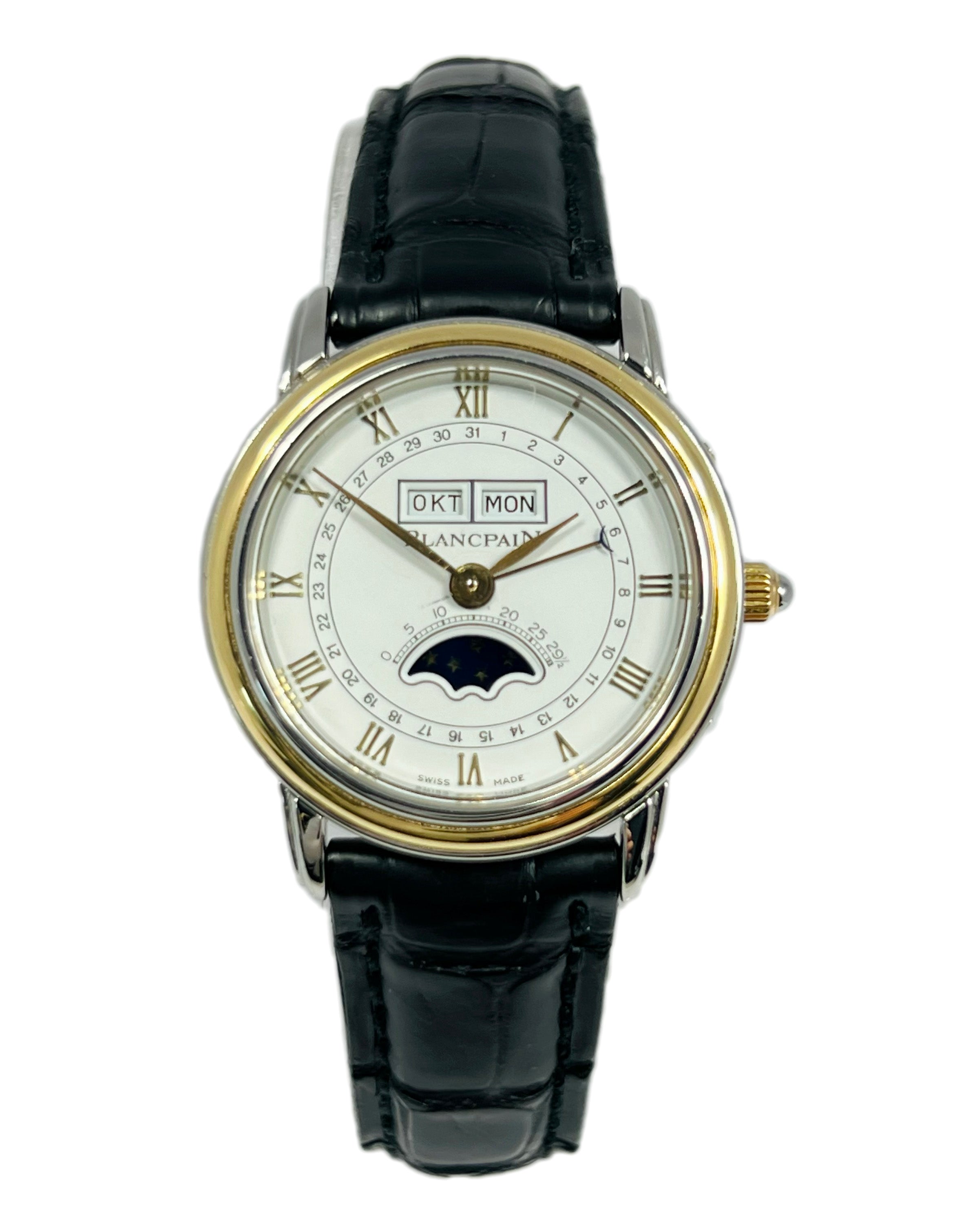Blancpain Villeret Quantième Complet Stainless steel & Gold Lady's Watch - Premium Luxury Product
