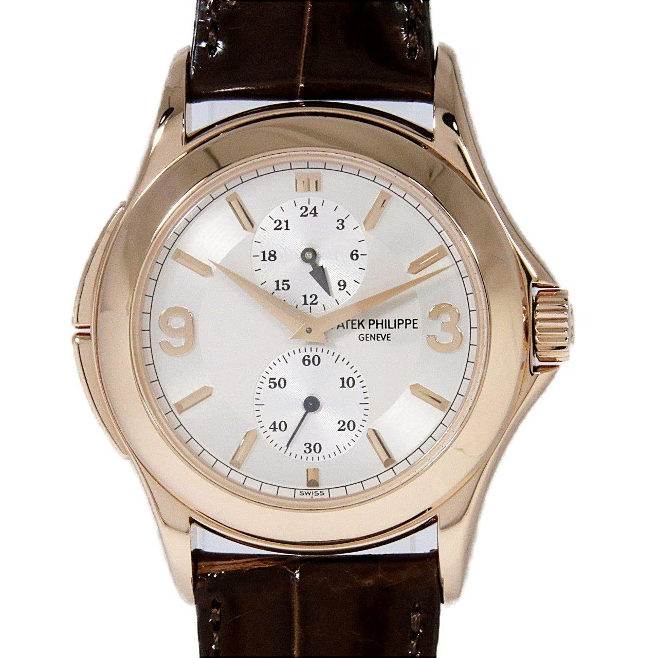 Patek Philippe Calatrava Travel Time 18K Rose Gold Men's Watch