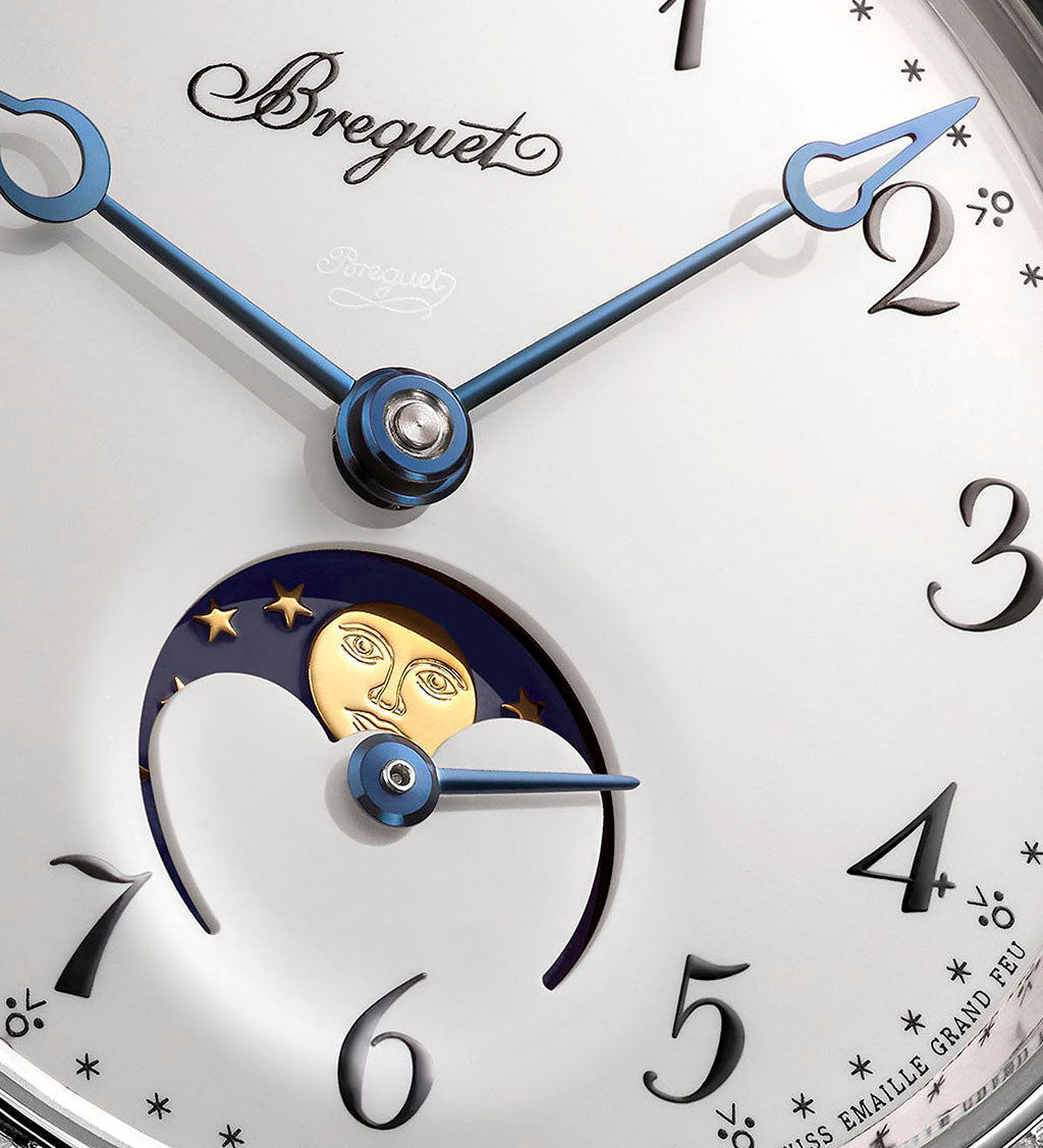 Breguet Classique Moon Phase 18K White Gold & Diamonds Lady's Watch - Premium Luxury Product