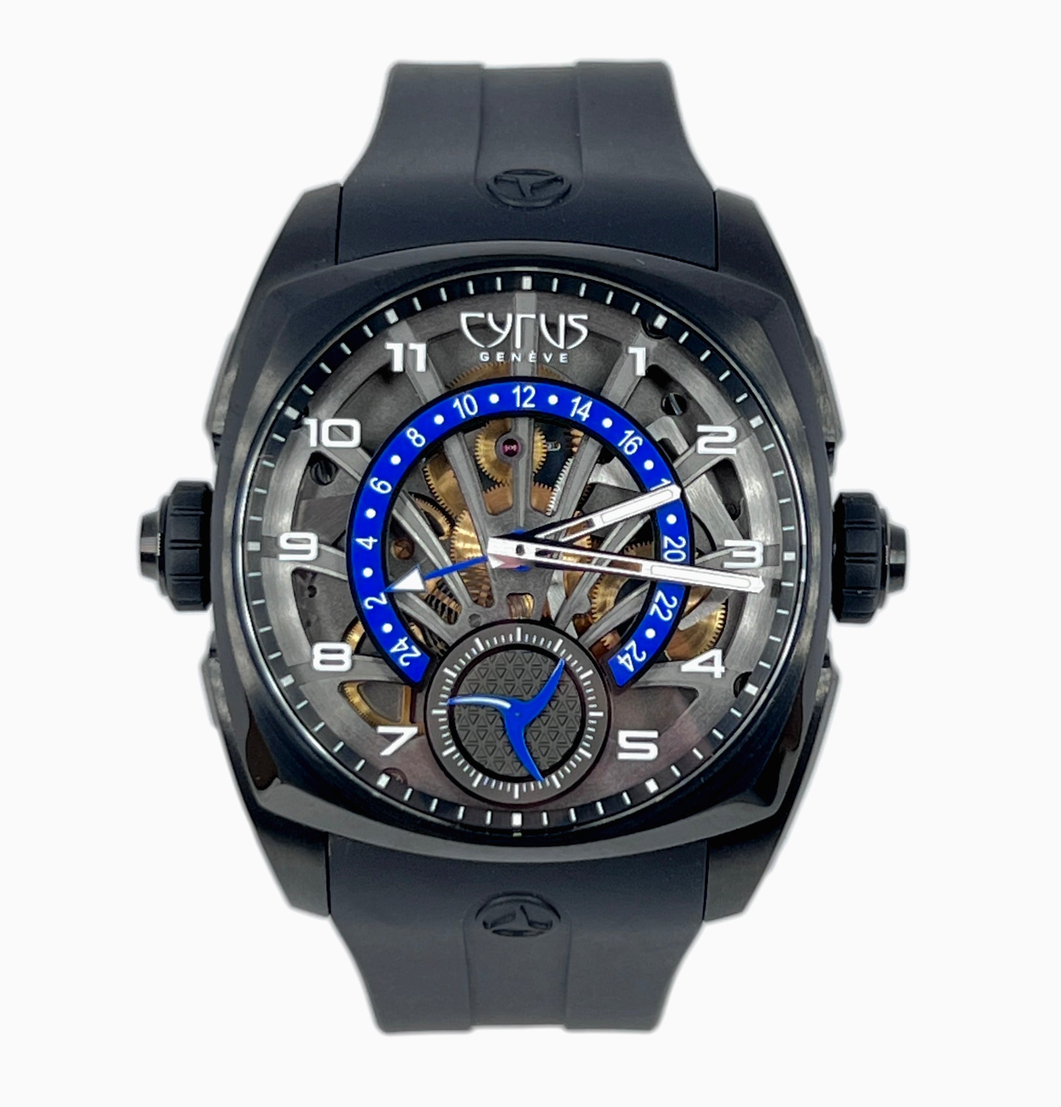 Cyrus Klepcys GMT Retrograde Black DLC Titanium Men's Watch - Premium Luxury Product
