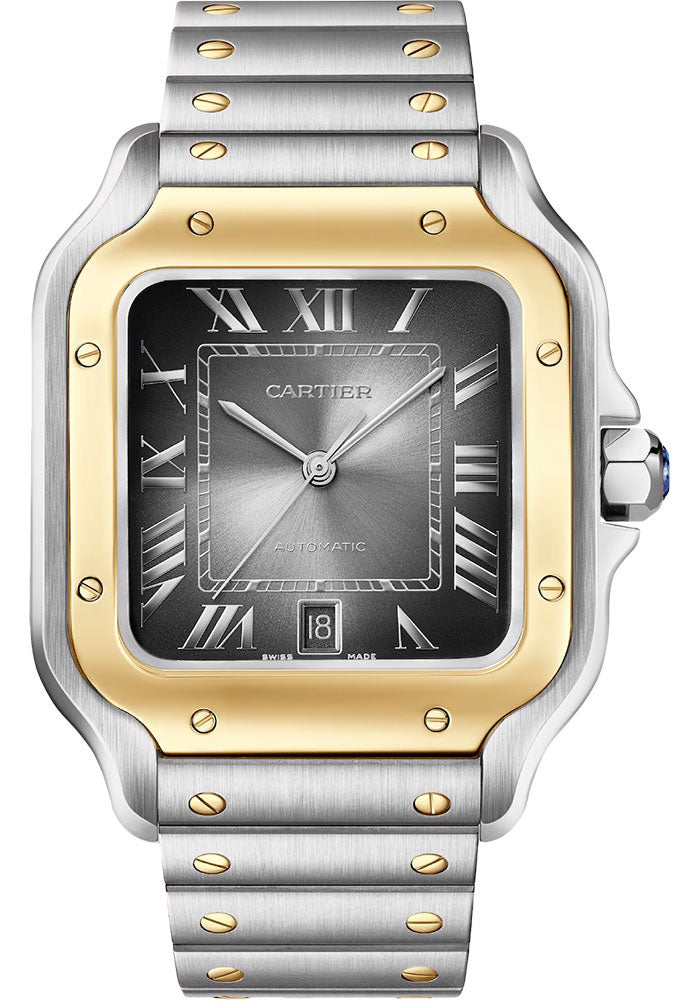 Cartier Santos de Cartier Stainless Steel & 18K Yellow Gold Men's Watch - Premium Luxury Product