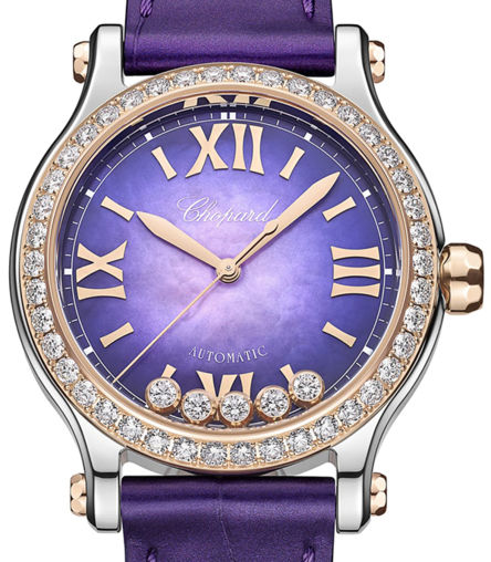 Chopard Happy Sport Stainless steel & 18k Rose Gold & Diamonds Lady's Watch - Premium Luxury Product