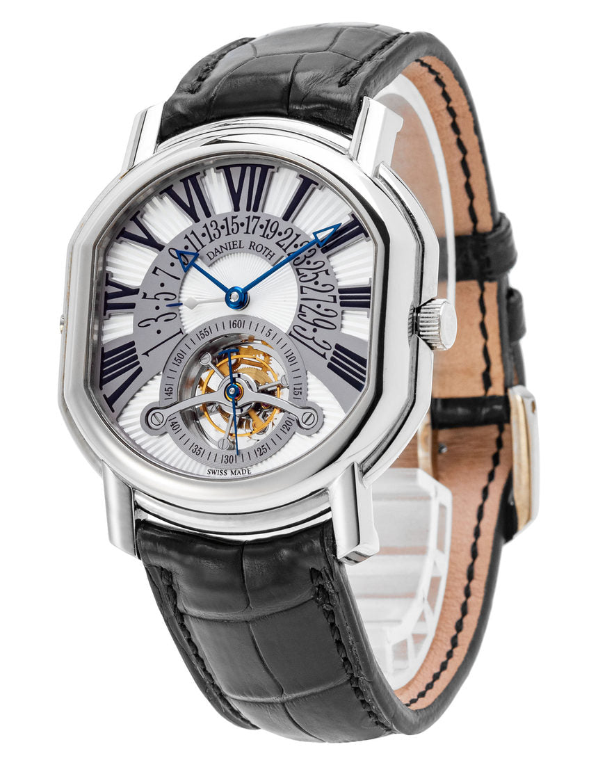 Daniel Roth Masters Tourbillon Retrograde Date  18K White Gold Men's Watch - Premium Luxury Product
