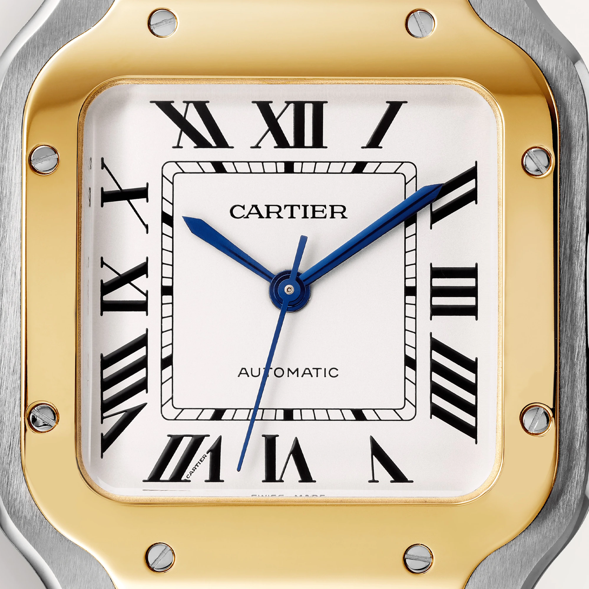 Cartier Santos Stainless Steel & 18K Yellow Gold Men's Watch - Premium Luxury Product
