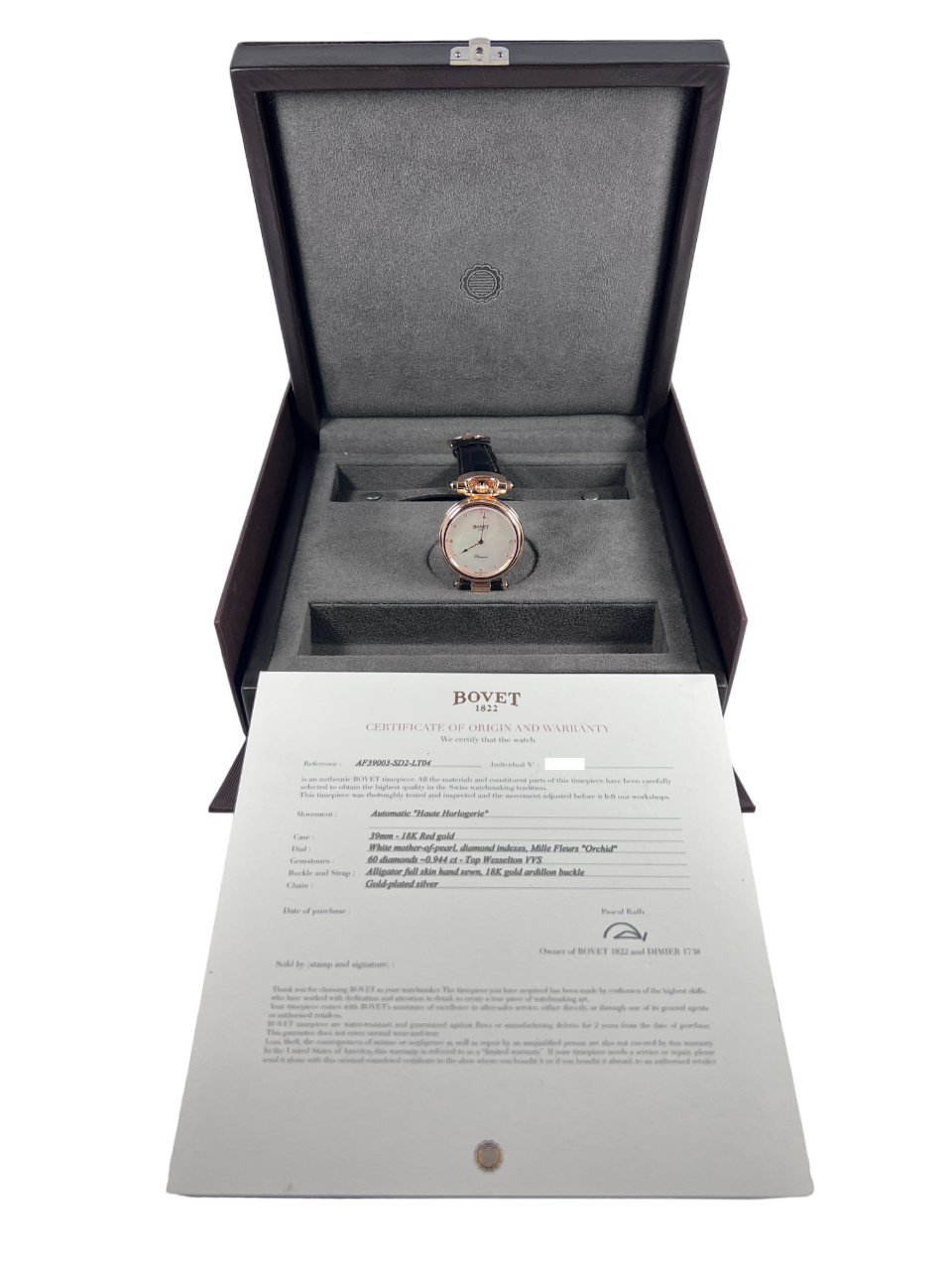 Bovet Fleurier 18k Rose Gold Unisex Watch - Premium Luxury Product