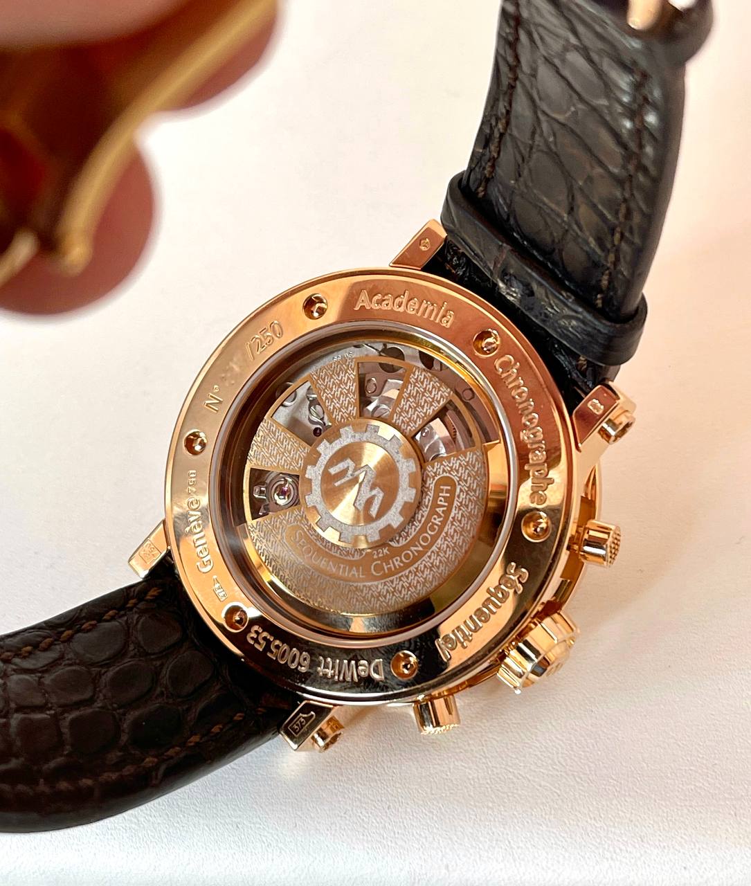 Dewitt Academia Night Chronographe Sequential 18K Rose Gold Men’s Watch