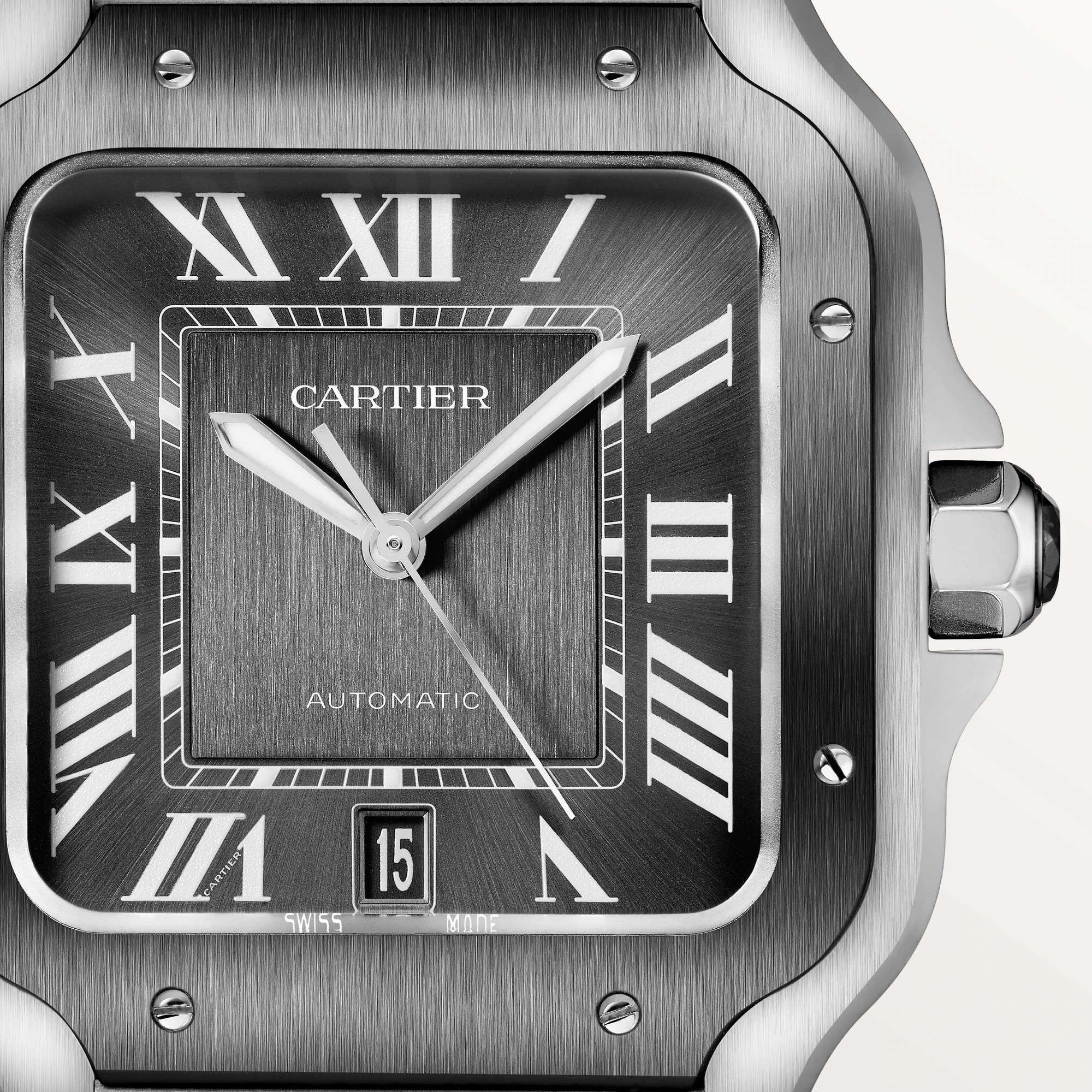 Cartier Santos Stainless Steel Men's Watch - Premium Luxury Product