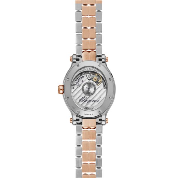 Chopard Happy Sport Oval Stainless Steel and Ethical Rose Gold & Diamonds Ladies Watch - Premium Luxury Product