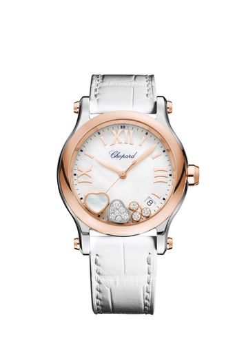 Chopard Happy Sport Stainlees steel and Ethical Rose Gold & Diamonds Ladies Watch - Premium Luxury Product