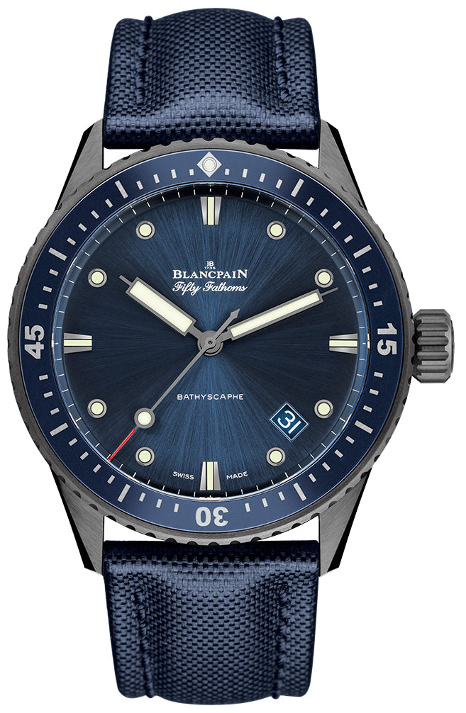 Blancpain Fifty Fathoms Bathyscaphe Ceramic Men's Watch - Premium Luxury Product