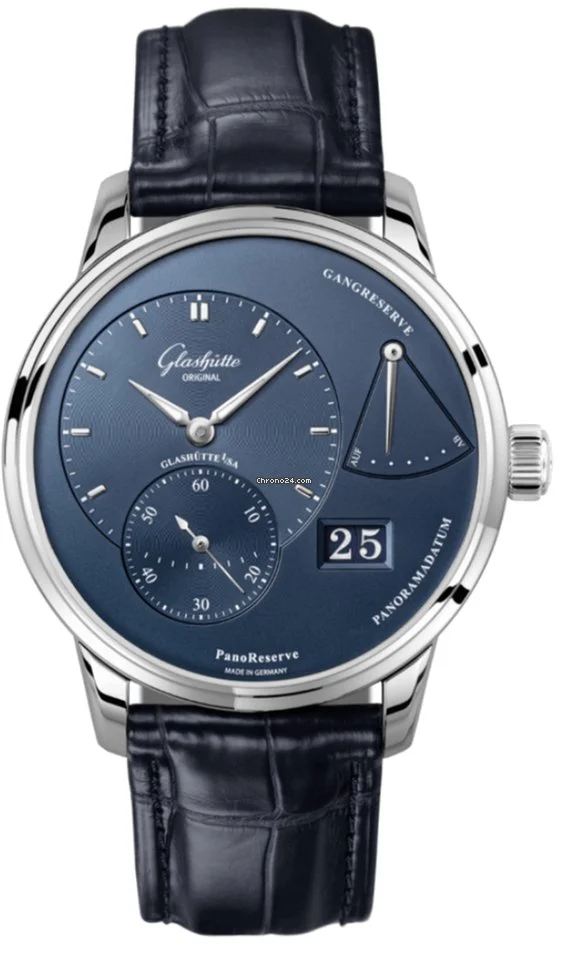 Glashutte Original Pano Matic Lunar Stainless steel Men's Watch - Premium Luxury Product