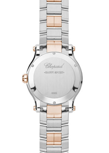 Chopard Happy Sport Stainlees steel and18K Rose Gold & Diamonds Ladies Watch - Premium Luxury Product