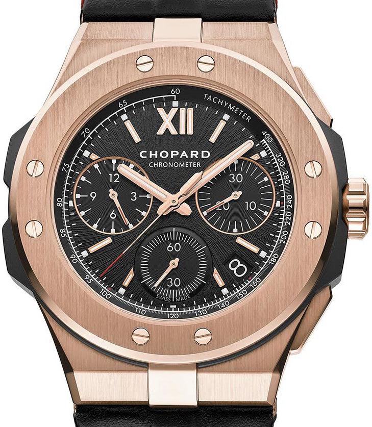 Chopard Alpine Eagle XL Chrono Rose Gold & Ceramized Titanium Men`s Watch - Premium Luxury Product