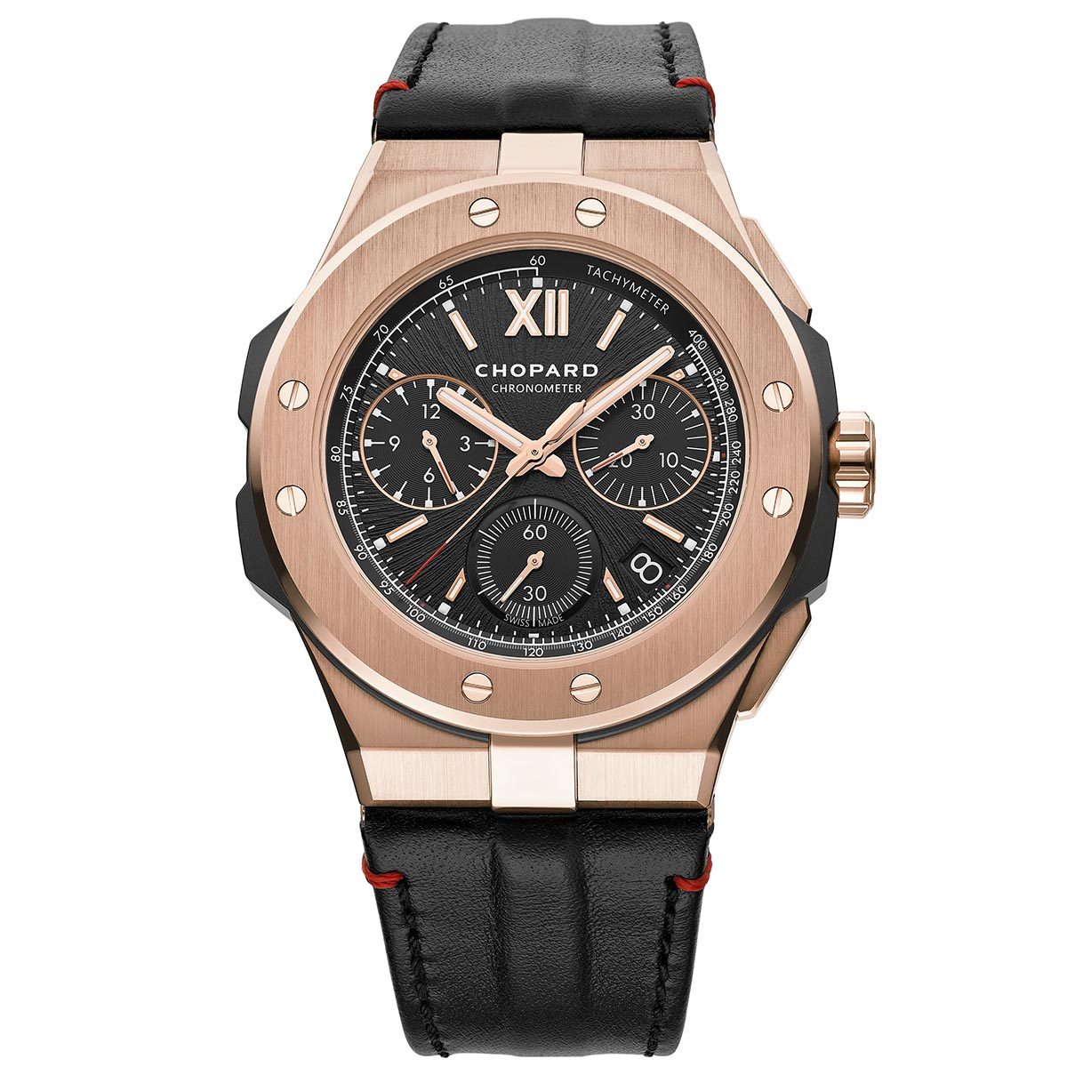 Chopard Alpine Eagle XL Chrono Rose Gold & Ceramized Titanium Men`s Watch - Premium Luxury Product