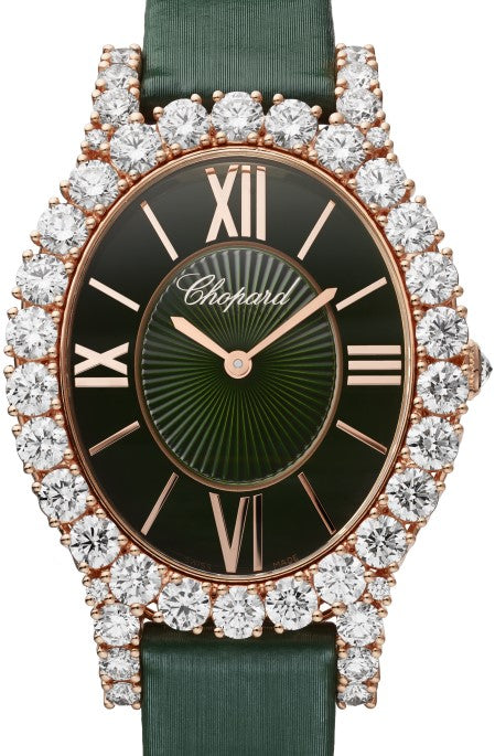 Chopard L’Heure Du Diamant Oval 18K Rose Gold & Diamonds Ladies Watch - Premium Luxury Product