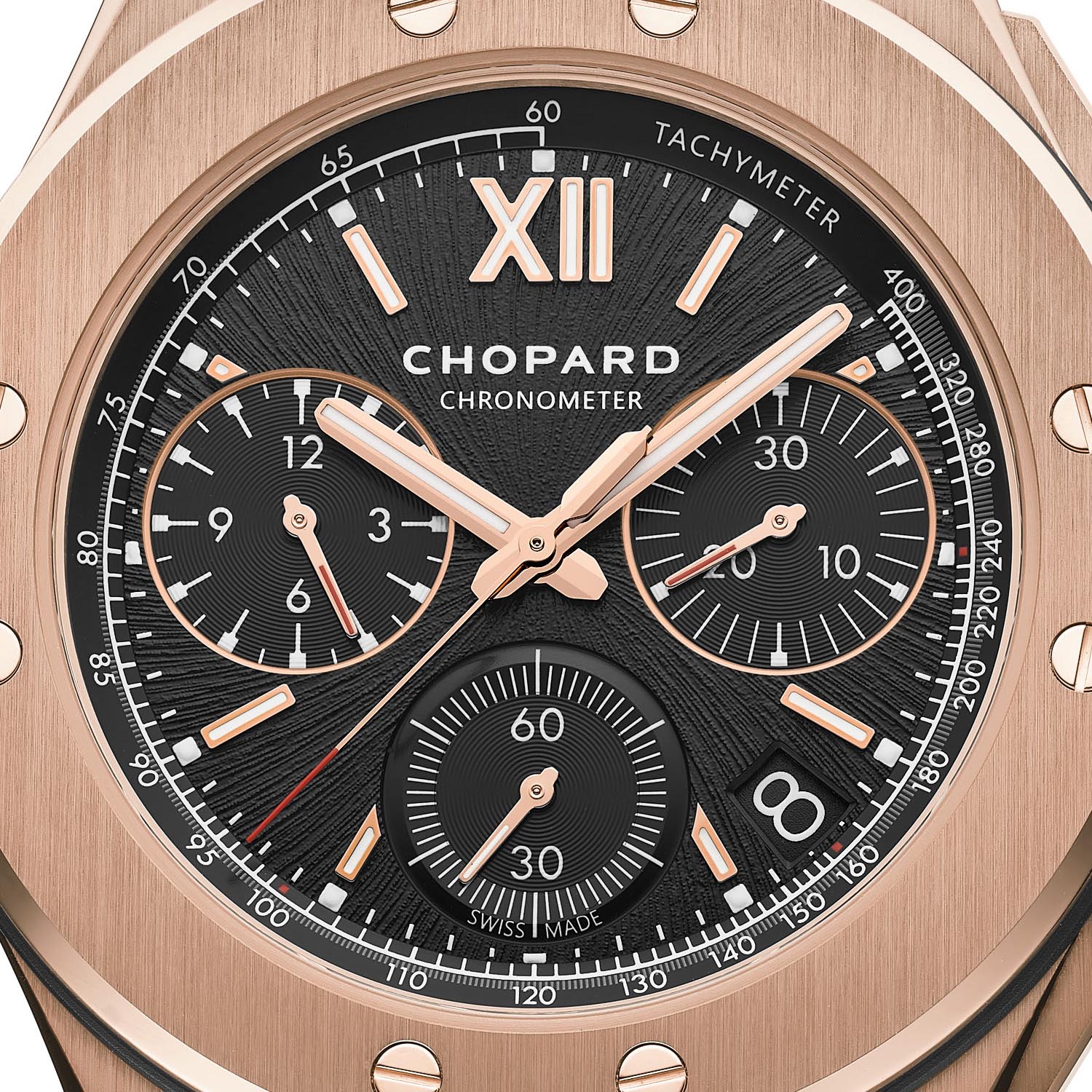 Chopard Alpine Eagle XL Chrono Rose Gold & Ceramized Titanium Men`s Watch - Premium Luxury Product