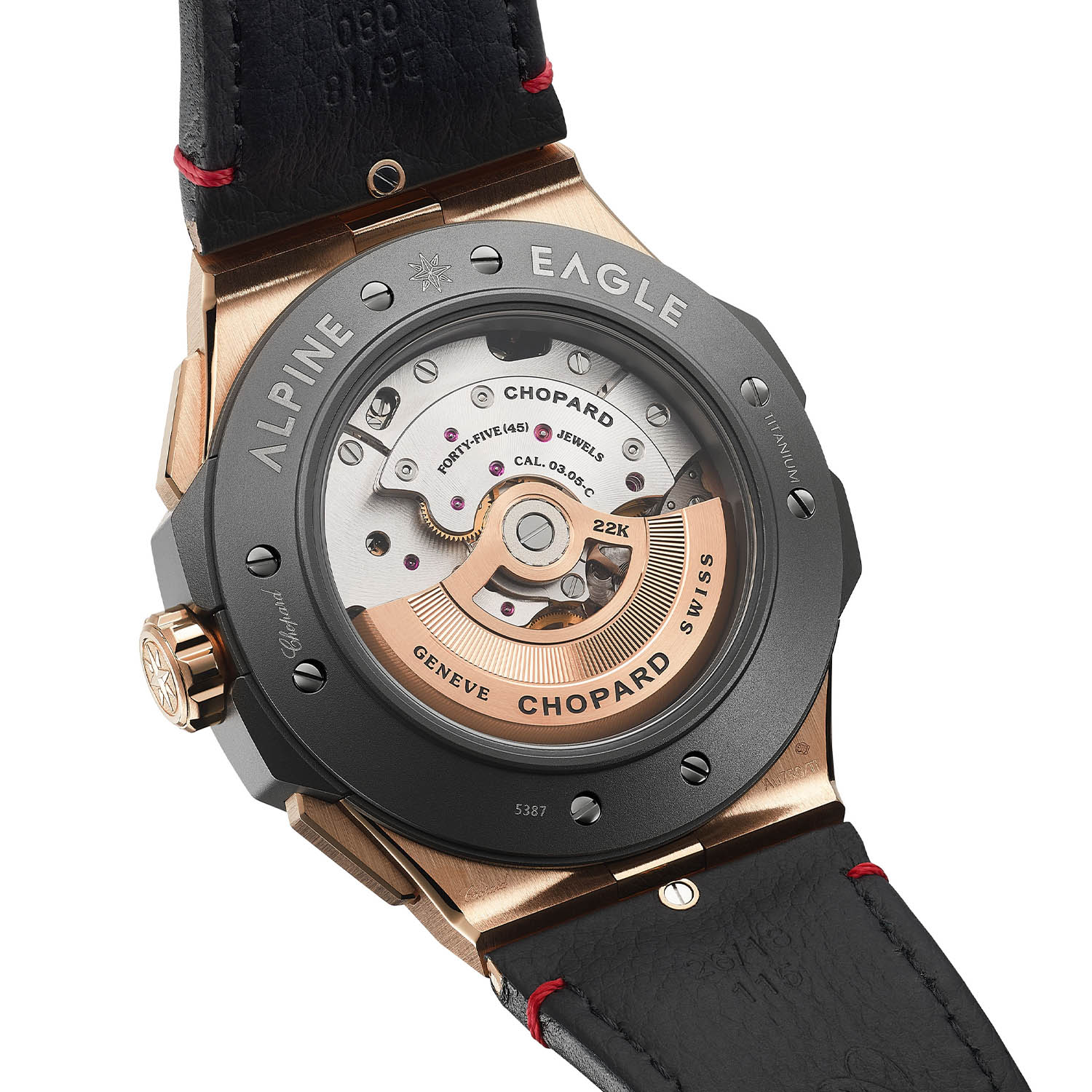 Chopard Alpine Eagle XL Chrono Rose Gold & Ceramized Titanium Men`s Watch - Premium Luxury Product