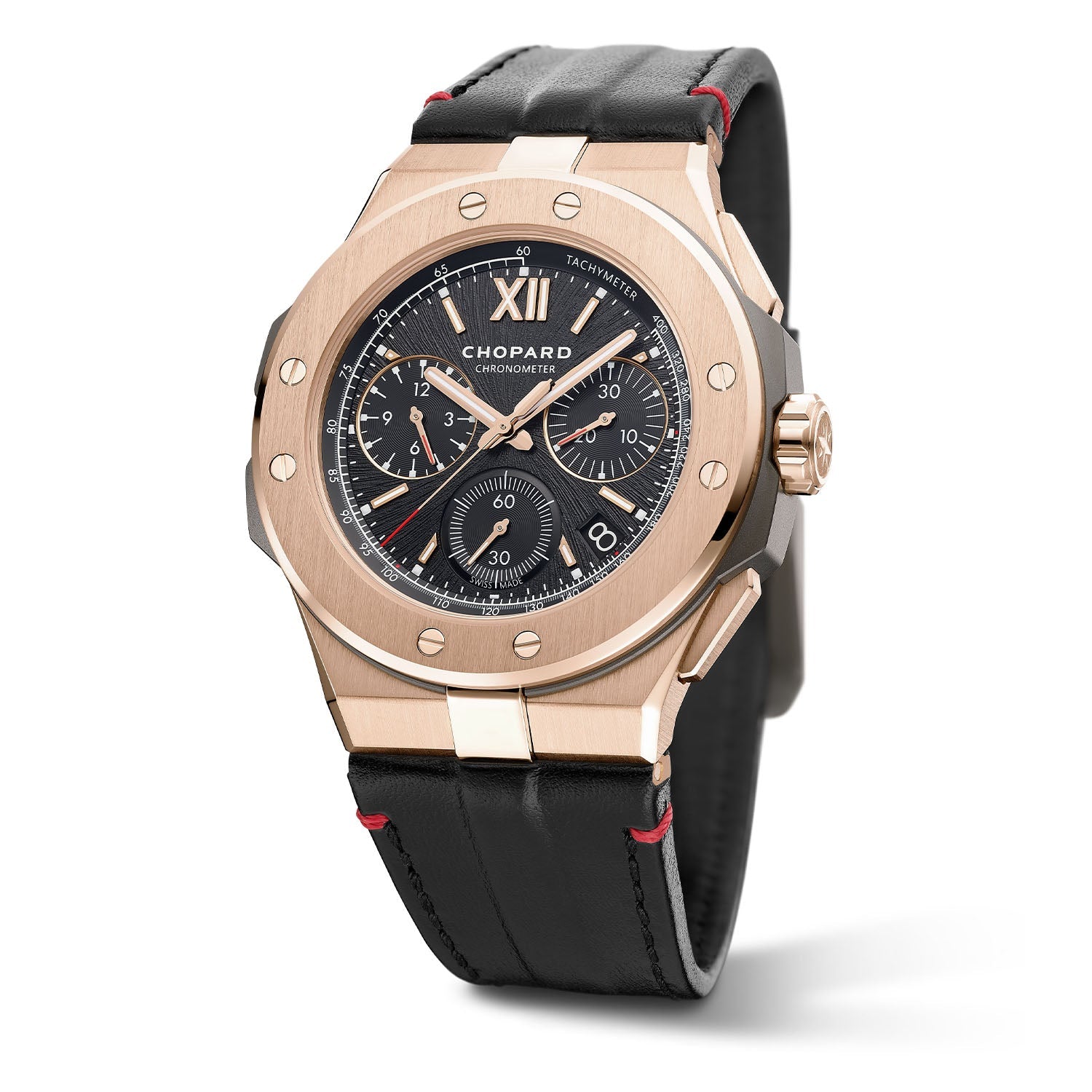 Chopard Alpine Eagle XL Chrono Rose Gold & Ceramized Titanium Men`s Watch - Premium Luxury Product