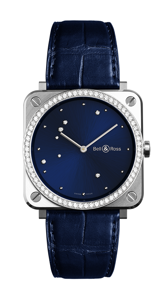 Bell & Ross Instruments BR S Blue Diamond  Eagle & Diamonds Ladies Watch - Premium Luxury Product