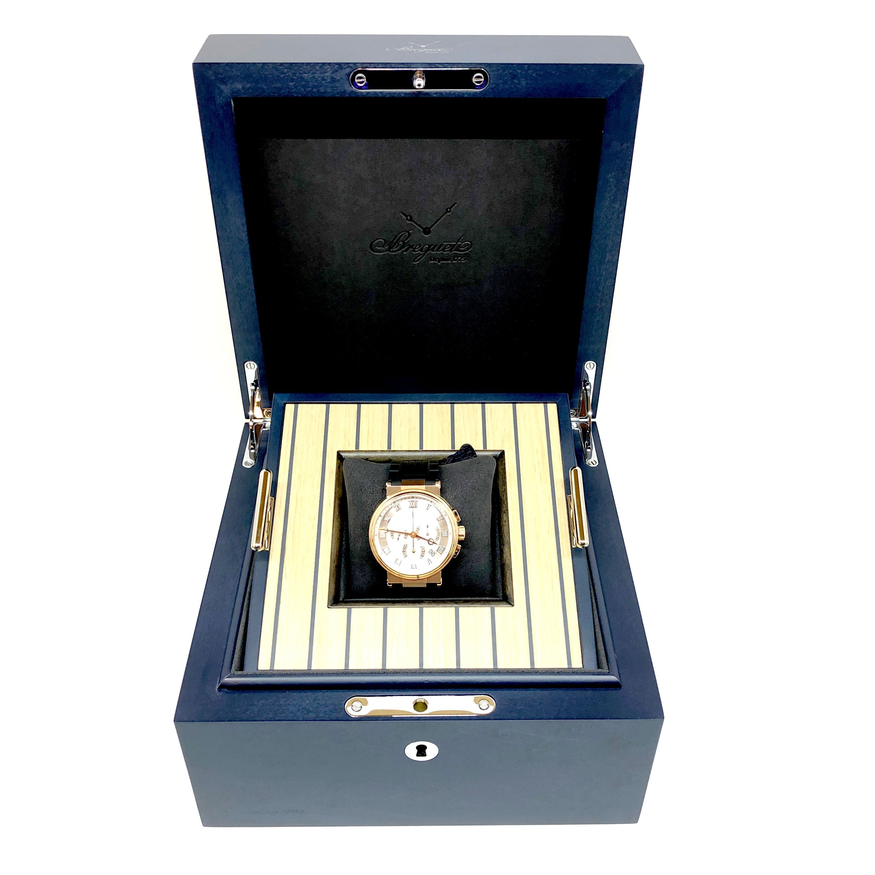 Breguet Marine 5527 Chronograph 18K Rose Gold Men's Watch - Premium Luxury Product