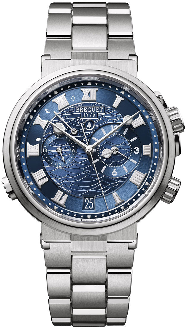 Breguet Marine 5547 Marine Alarme Musicale 18K White Gold Men's Watch - Premium Luxury Product