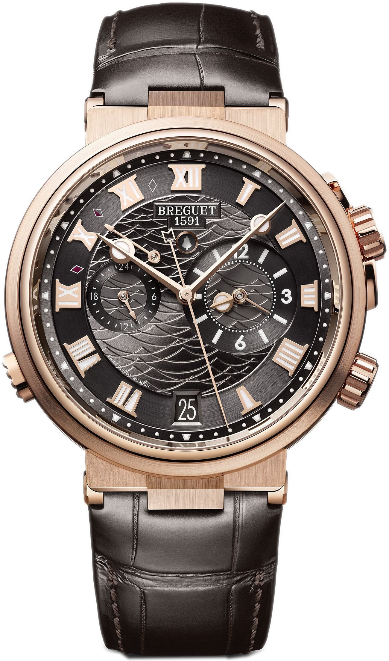 Breguet Marine 5547 Marine Alarme Musicale 18K Rose Gold Men's Watch - Premium Luxury Product