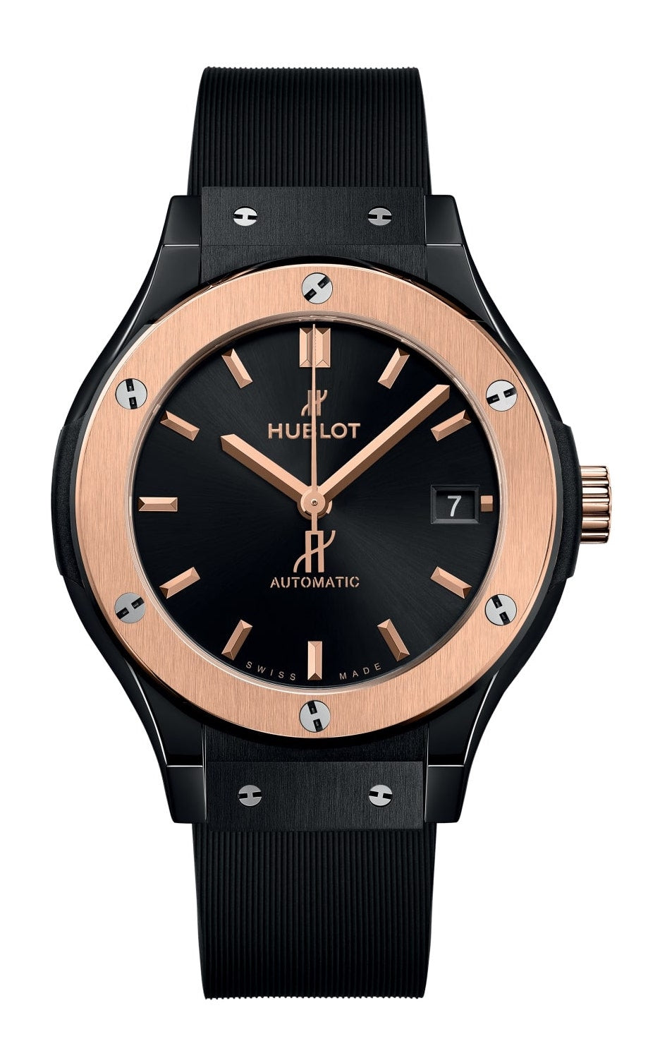 Hublot Classic Fusion Black Ceramic & 18K King Gold Unisex Watch - Premium Luxury Product