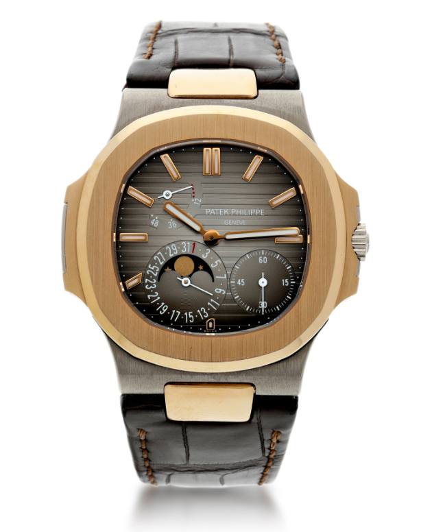Patek Philippe Nautilus 18K Rose Gold & 18K White Gold Mens Watch