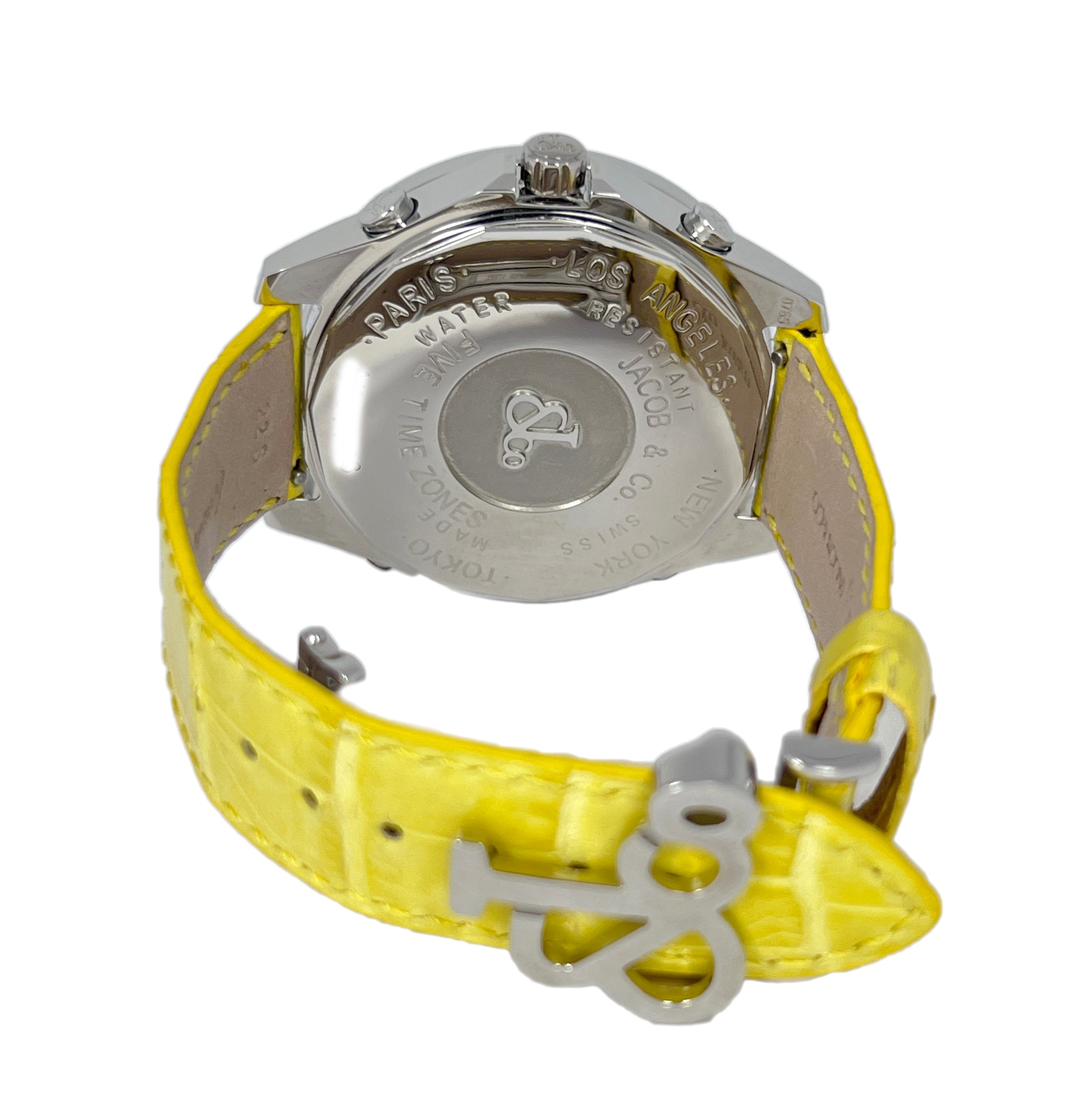 Jacob & Co Five Time Zone - 47mm Stainless Steel Diamonds Unisex Watch - Premium Luxury Product