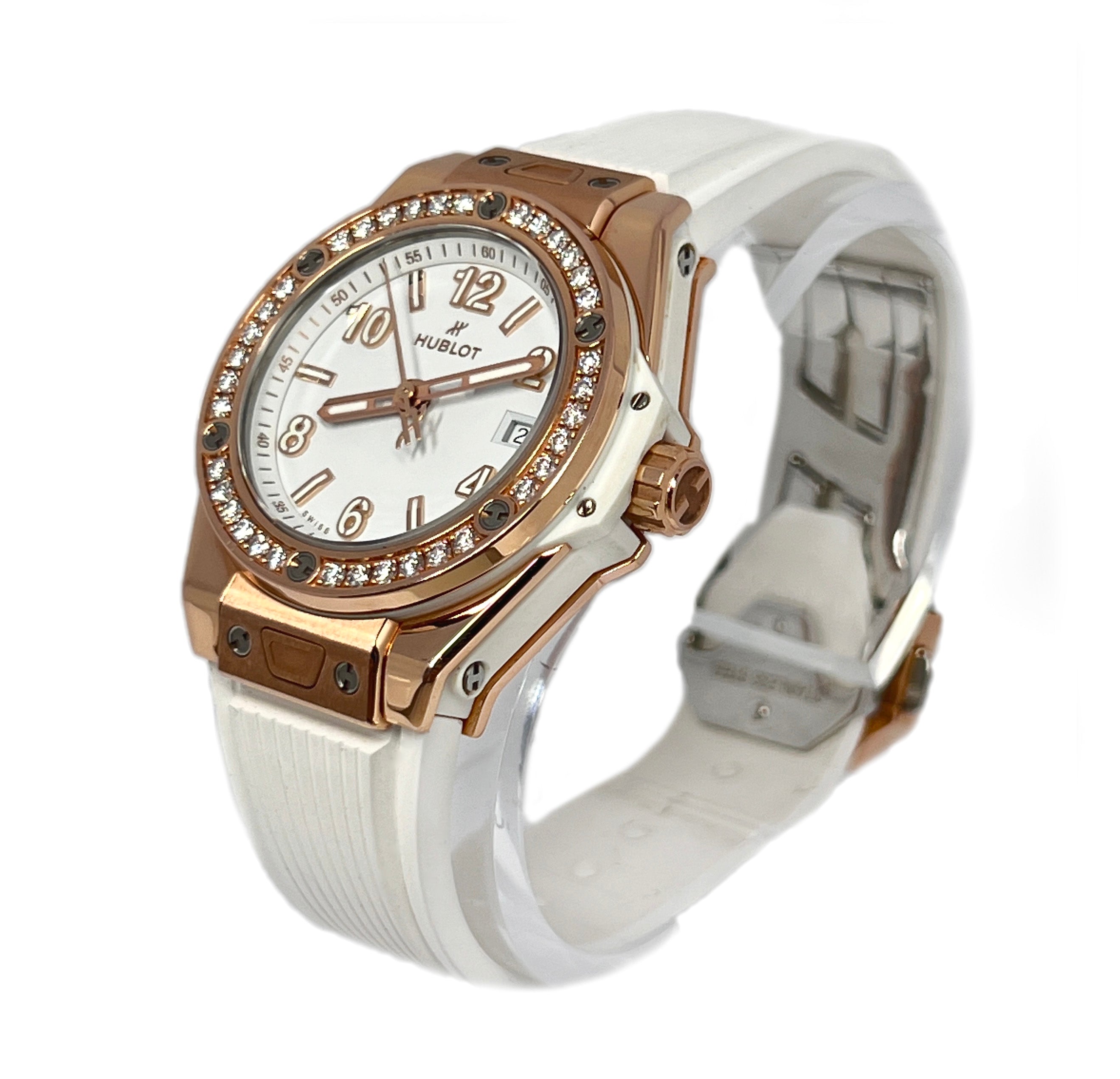 Hublot Big Bang 33mm One Click 18K King Gold & Diamonds Lady's Watch - Premium Luxury Product