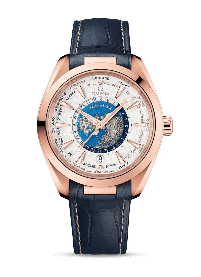 Omega Seamaster Aqua Terra GMT Chronometer 18K Sedna™ gold Men's Watch - Premium Luxury Product