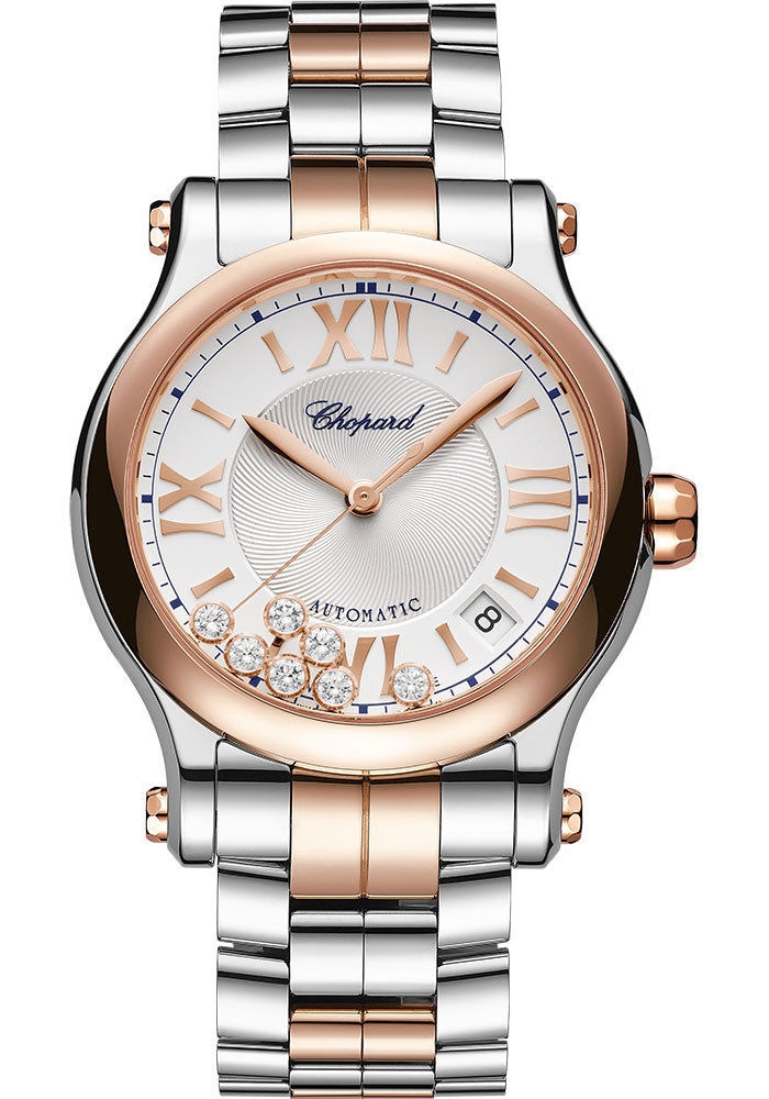 Chopard Happy Sport Stainless steel & 18k Rose Gold & Diamonds Lady's Watch - Premium Luxury Product