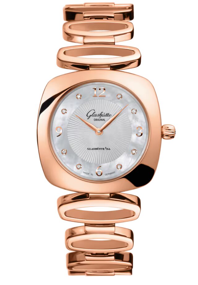 Glashutte Original Lady Collection Pavonia 18K Red Gold & Diamonds Lady's Watch - Premium Luxury Product
