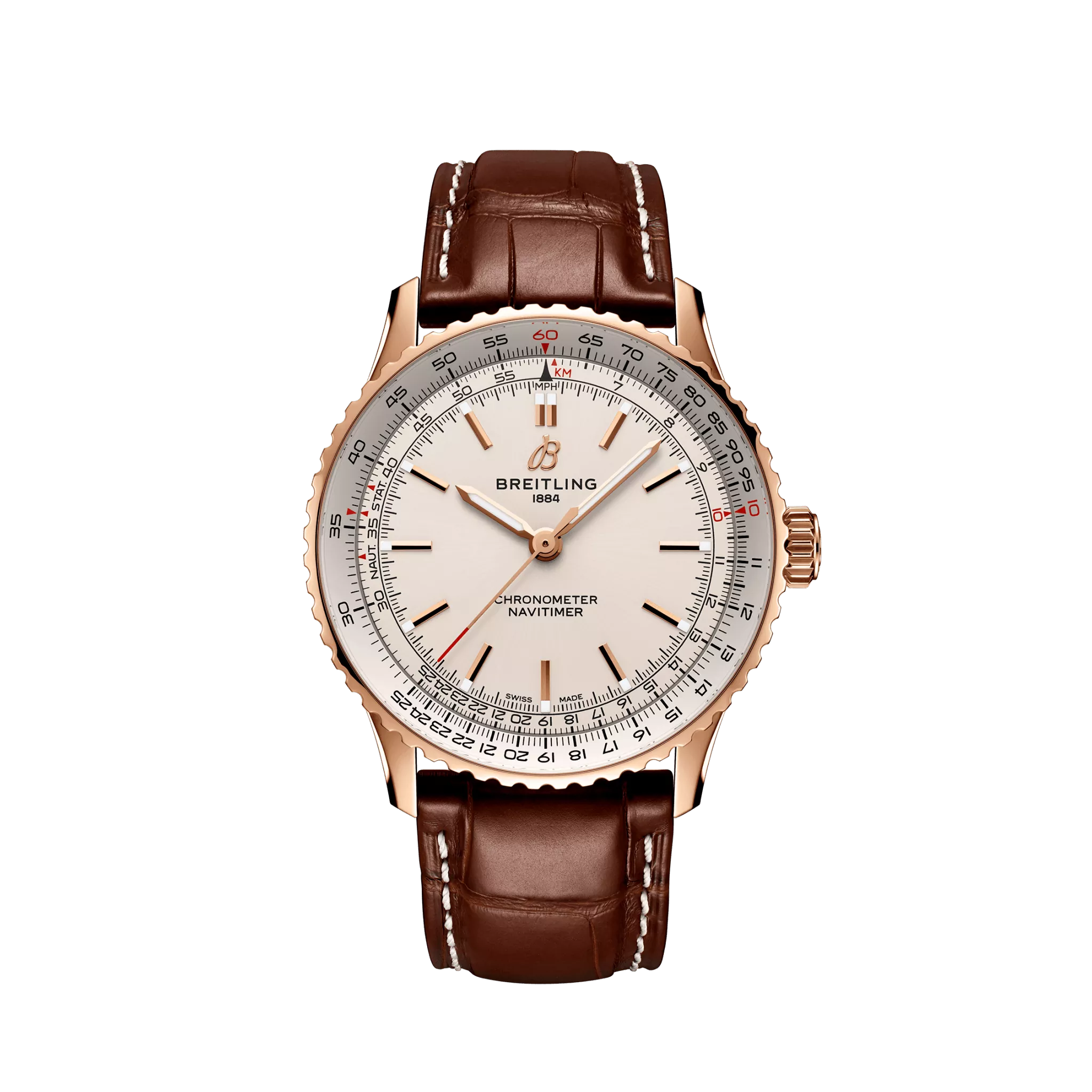 Breitling Navitimer Automatic 41 18K Red God Men's Watch - Premium Luxury Product