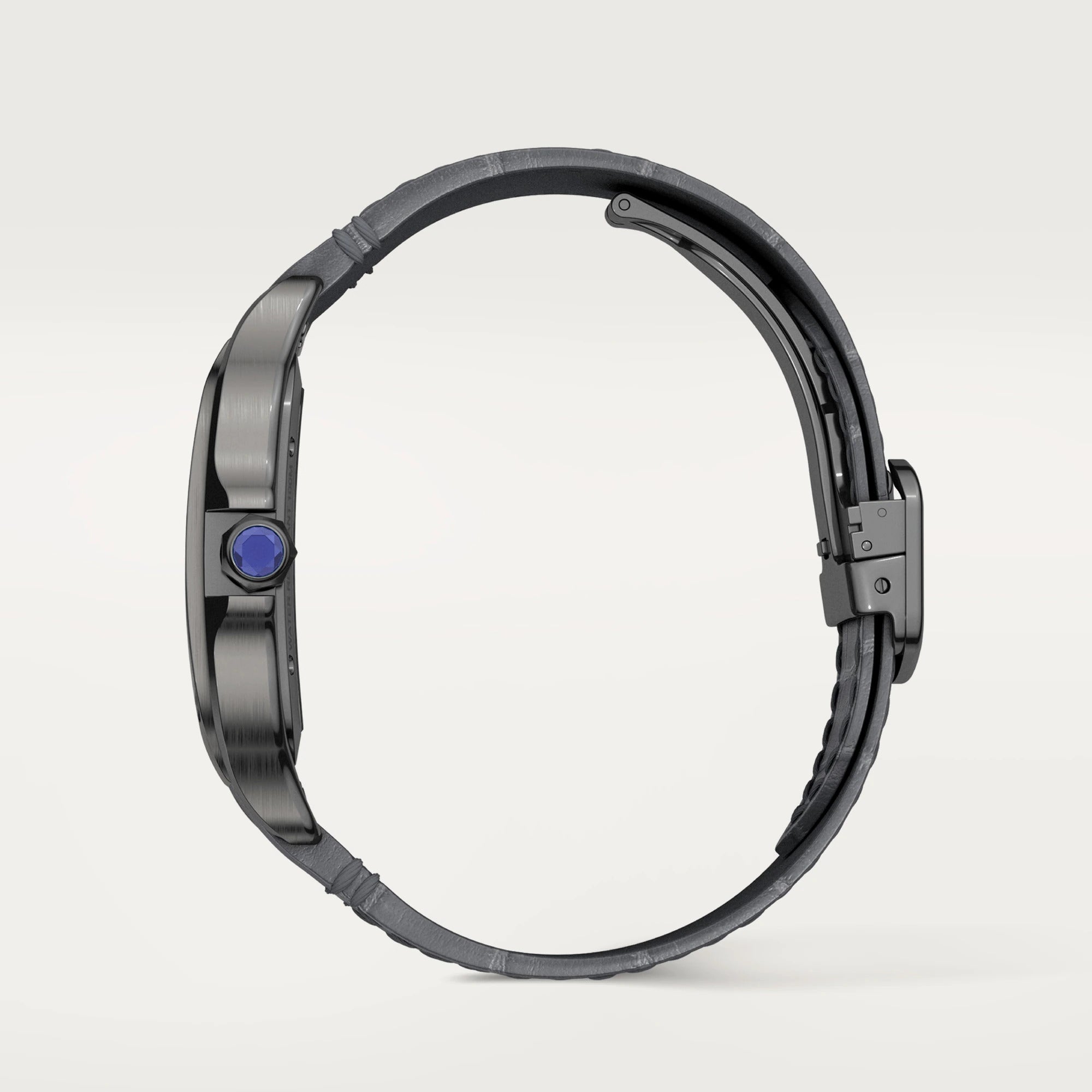 Cartier Santos Skeleton Black Steel Men's Watch - Premium Luxury Product