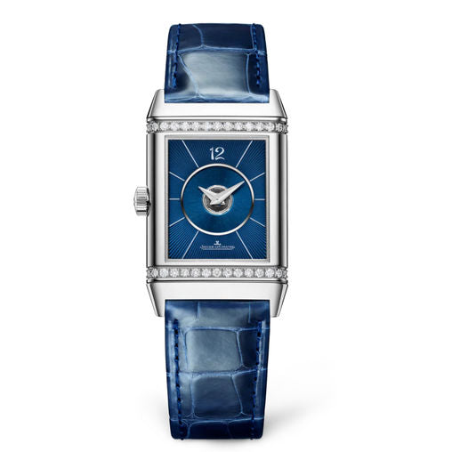 Jaeger-Lecoultre Reverso Classic Duetto Stainless steel & Diamonds Lady`s Watch - Premium Luxury Product