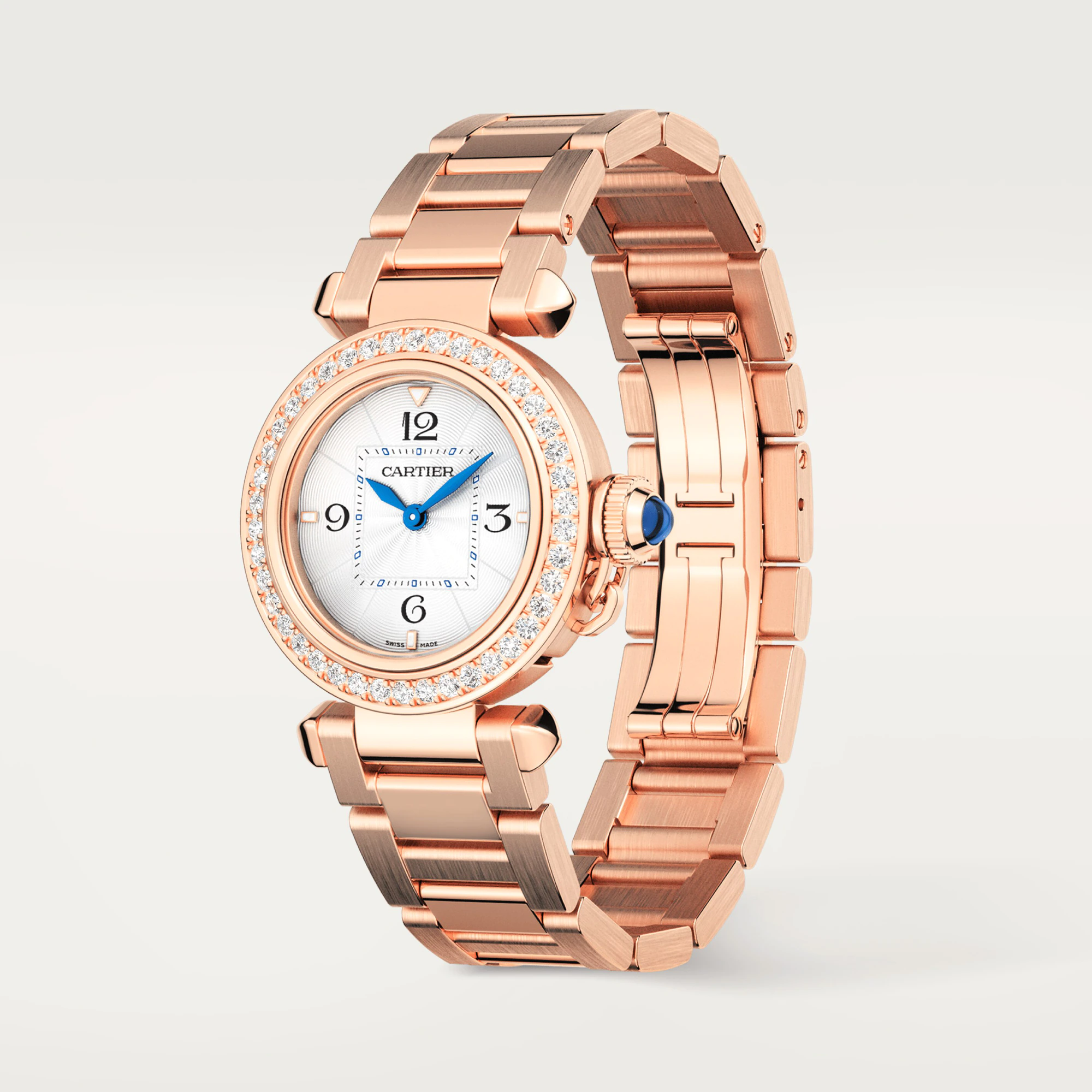 Cartier Pasha 30 mm Rose Gold & Diamonds Lady's Watch - Premium Luxury Product