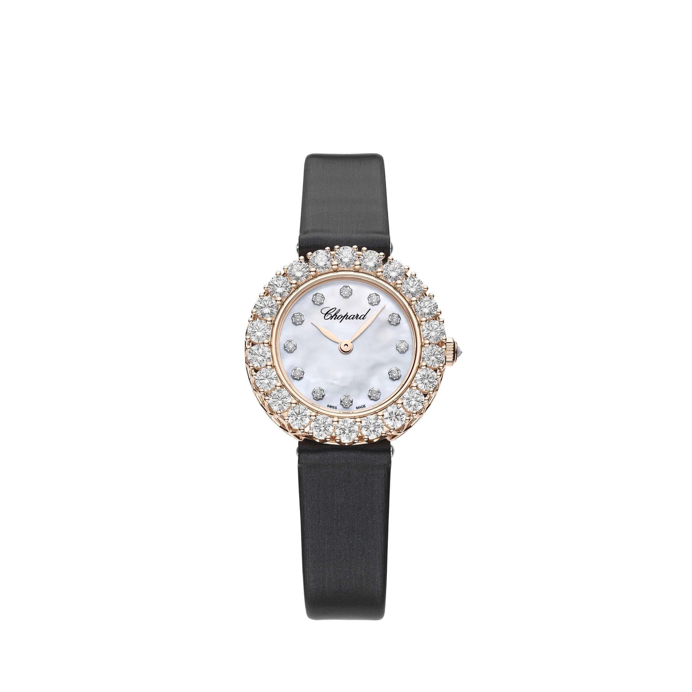 Chopard L’Heure Du Diamant Round Small 18K Rose Gold & Diamonds Ladies Watch - Premium Luxury Product